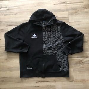 Reebok Black and White Patterned Jacket